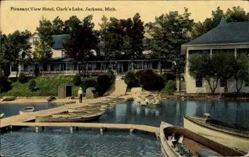 Ak Jackson Michigan USA, Pleasant View Hotel, Clarks Lake