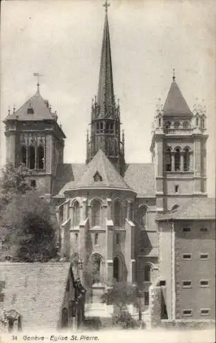 Ak Genf Genf Schweiz, Kirche St. Pierre