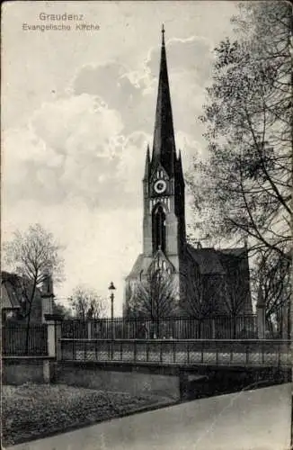 Ak Grudziądz Graudenz Westpreußen, Evangelische Kirche