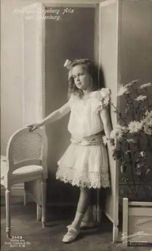 Ak Herzogin Ingeborg Alix von Oldenburg, Kinderportrait