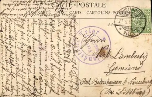 Ak Marie Adelheid von Luxemburg, Portrait am Fenster, Gedicht von W. Goergen