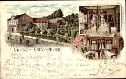 Litho Grevenbroich in Westfalen, Hotel Borrenkott, Innenansicht