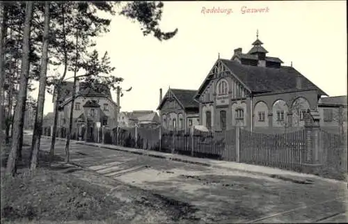 Ak Radeburg in Sachsen, Gaswerk