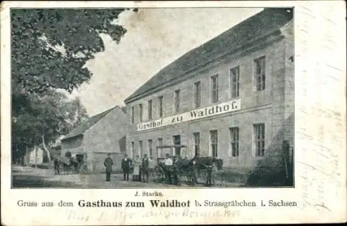 Ak Straßgräbchen Bernsdorf Sachsen, Gasthaus zum Waldhof, J. Starke