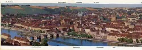 1 Panorama Bild von Würzburg im Umschlag 