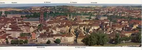 1 Panorama Bild von Würzburg im Umschlag 