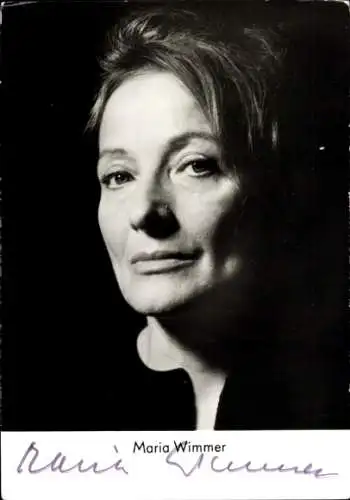 Ak Schauspielerin Maria Wimmer, Portrait, Autogramm