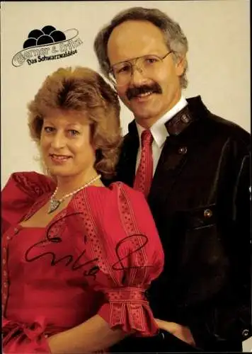 Ak Schauspieler und Sänger Werner und Erika, Das Schwarzwaldduo, Portrait, Autogramm