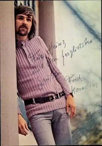 Ak Schauspieler und Sänger Fred Kornelius, Portrait, Autogramm