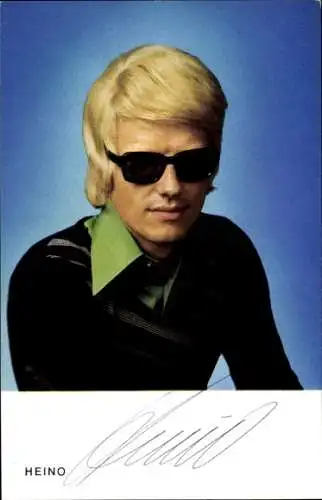 Ak Sänger Heino, Sonnenbrille, Portrait, Autogramm