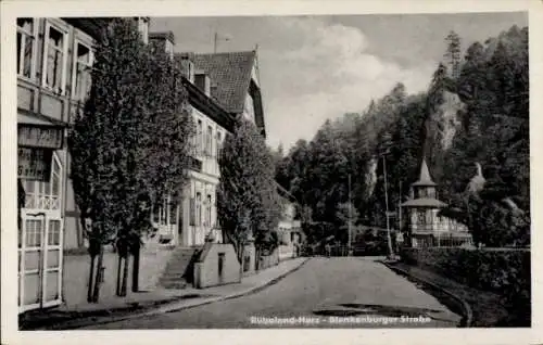 Ak Rübeland Oberharz am Brocken, Blick in die Blankenburger Straße