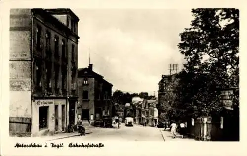 Ak Netzschkau im Vogtland, Bahnhofstraße