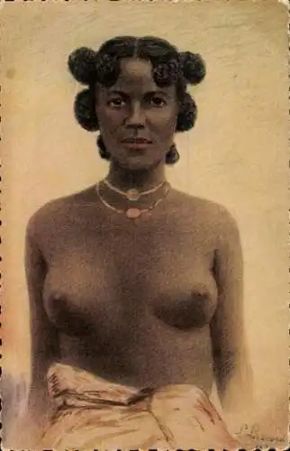 Künstler Ak Madagaskar, Femme malgache, Expo Coloniale Internationale de Paris 1931