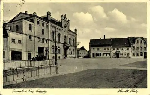 Ak Zwenkau in Sachsen, Marktplatz