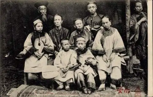 Ak Laokay Tonkin Vietnam, Familie, Gruppenbild