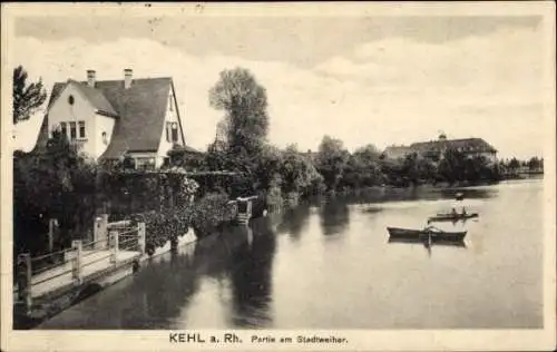 Ak Kehl am Rhein, Stadtweiher