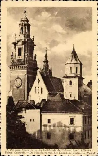 Ak Kraków Krakau Polen, Wawel, Königliches Schloss, Kathedrale