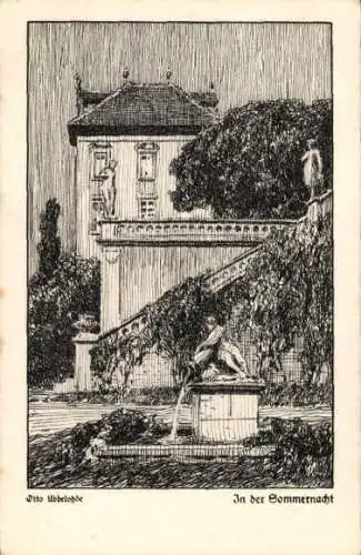 Künstler Ak Ubbelohde, Otto, In der Sommernacht, Deutsche Sehnsucht