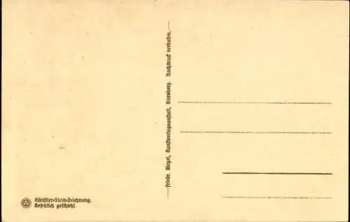 Steindruck Ak Nürnberg in Mittelfranken Bayern, Wappen, Trichter