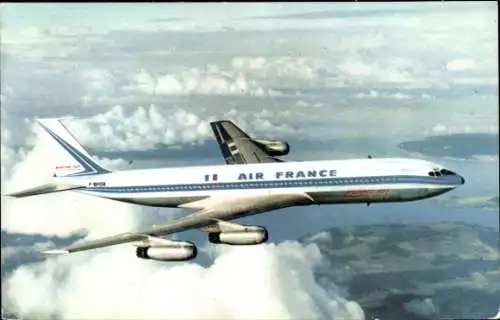 Ak Französisches Passagierflugzeug der Air France, Boeing 707 Intercontinental