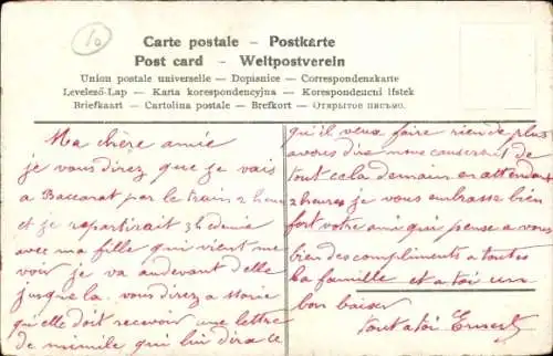 Ak Liebespaar im Mondschein