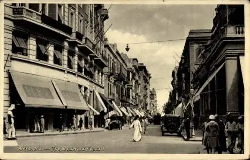 Ak Alexandria Ägypten, Boulevard Fouad I