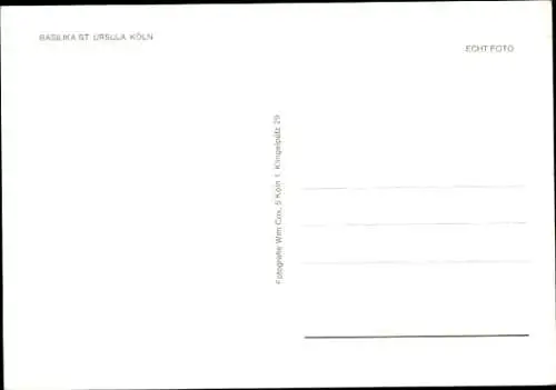 Ak Köln am Rhein, Basilika St. Ursula