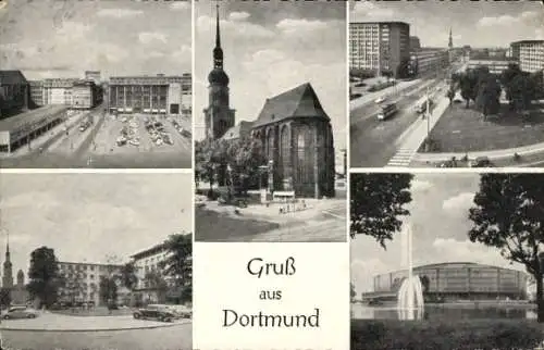 Ak Dortmund im Ruhrgebiet, Hansaplatz, Hansastraße, Hotel Römischer Kaiser, Reinoldikirche