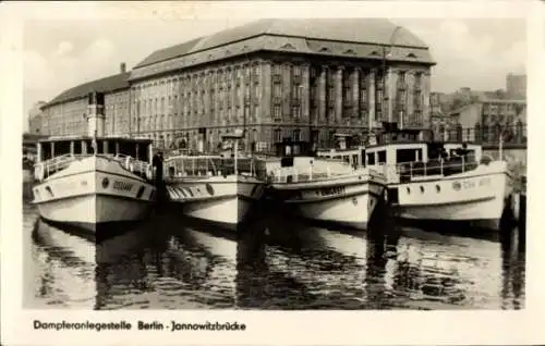 Ak Berlin Mitte, Dampferanlegestelle Jannowitzbrücke