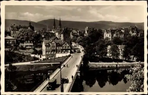 Ak Saalfeld an der Saale Thüringen, Eingang zur Stadt, Brücke