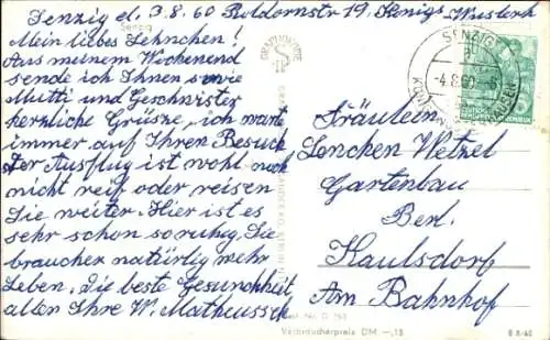 Ak Senzig Königs Wusterhausen, Teilansicht