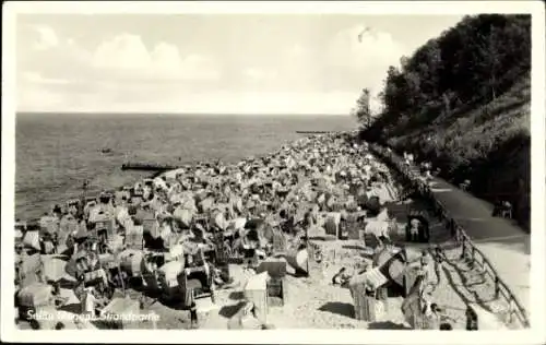 Ak Ostseebad Sellin auf Rügen, Strand, Strandkörbe