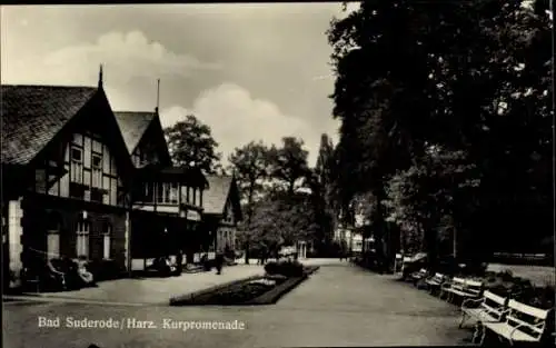 Ak Bad Suderode Quedlinburg im Harz, Kurpromenade