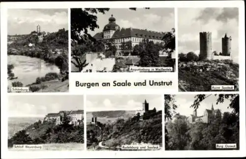 Ak Bad Kösen Naumburg an der Saale, Burgen an Saale und Unstrut, Rudelsburg, Ruine Saaleck