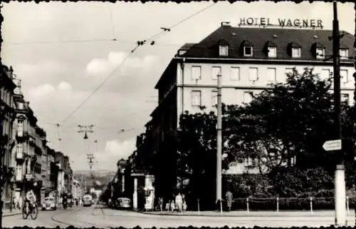 Ak Zwickau in Sachsen, Bahnhofstraße, Hotel Wagner