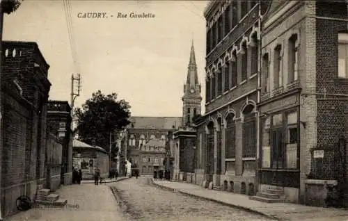 Ak Caudry Nord, Rue Gambetta