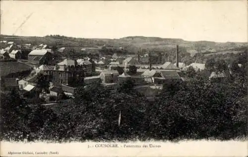 Ak Cousolre Nord, Panorama, Fabriken