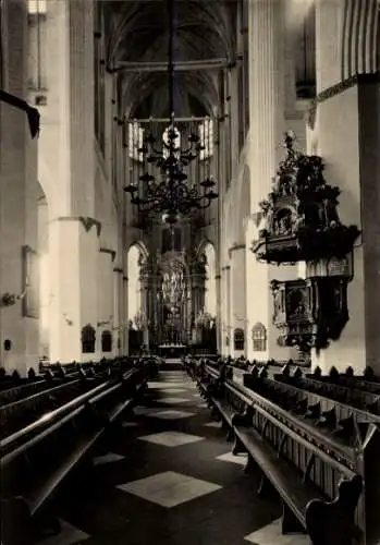 Ak Rostock in Mecklenburg, Altar der Marienkirche