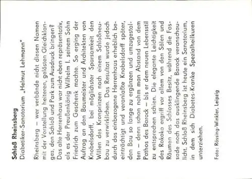 Ak Rheinsberg in der Mark, Schloss