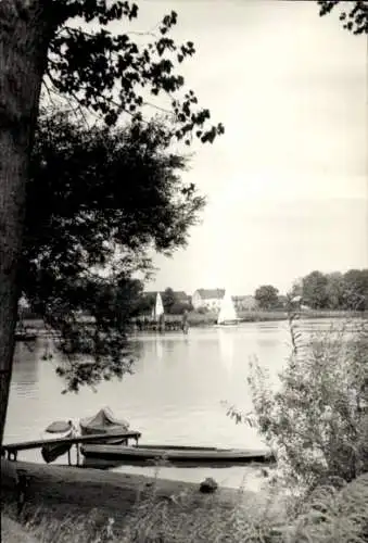 Ak Phöben Werder an der Havel, Teilansicht, Boote