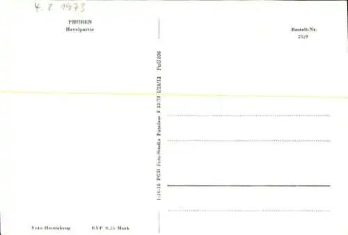 Ak Phöben Werder an der Havel, Teilansicht, Boote