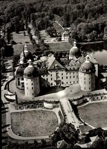 Ak Moritzburg in Sachsen, Jagdschloss, Luftaufnahme