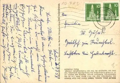 Ak Berlin Schöneberg, Stadtpark, Rathaus Turm