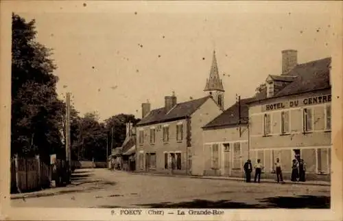 Ak Foëcy Cher, Grande-Rue, Hotel du Centre