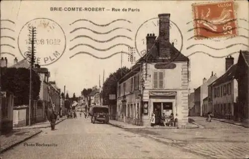 Ak Brie Comte Robert Seine et Marne, Rue de Paris