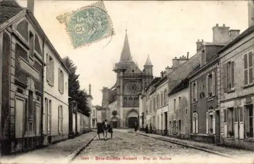 Ak Brie Comte Robert Seine et Marne, Rue de Melun