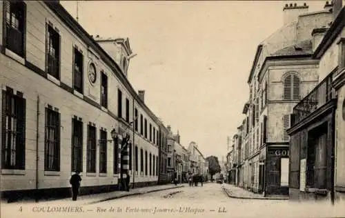 Ak Coulommiers Seine et Marne, Rue de la Ferté sous Jouarre, Hospiz