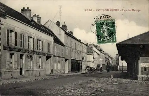 Ak Coulommiers Seine et Marne, Rue de Melun