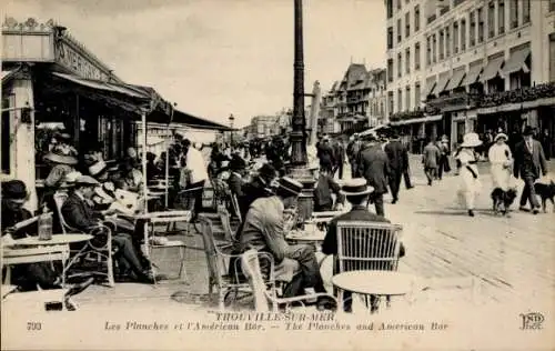 Ak Trouville sur Mer Calvados, Les Planches, American Bar