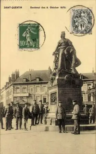 Ak Saint Quentin Aisne, Denkmal des 8. Oktober 1870